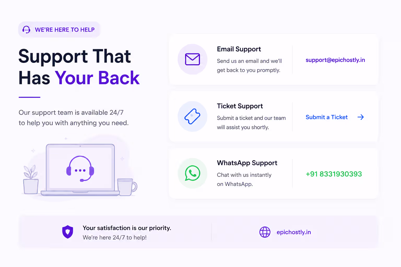 EpicHostly Support Dashboard