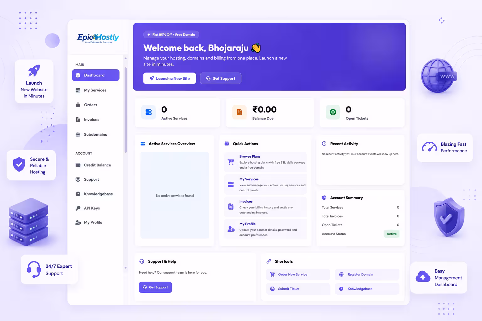 Hosting Dashboard
